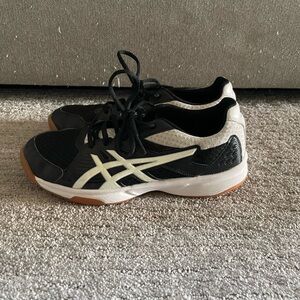 Asics Black and White Volleyball Sneakers